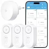 GoveeLife Upgrade Smarter Wassermelder 1s mit 550 m Ultra-Reichweite, WLAN-Wassersensor mit SMS/E-Mail/APP-Push und Akustischem Alarm, 5 Jahre Batterielaufzeit, Geeignet für Keller, Küche, 3er-Pack