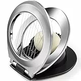 Sinnsally Eierschneider Edelstahl Spülmaschinenfest Eierteiler Kartoffelschneider Eierharfe Erdbeerschneider Eieraufschläger Mozzarella Schneider Metall Eierpiekser Eierschüttler Egg Slicer (Schwarz)