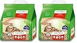 Cat's Best Original Katzenstreu, 100% pflanzliche Katzen Klumpstreu mit maximaler Saugkraft – bekämpft Gerüche natürlich aktiv, 2,1 kg/5 l (Packung mit 2)