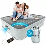 Huddle® Luxury Never Deflate King-Luftbett mit patentierter Dual-Pump-SlumberGuard™-Premium-Technologie | Aufblasbare Matratze mit integrierter Pumpe | Bequeme aufblasbare Luftmatratze