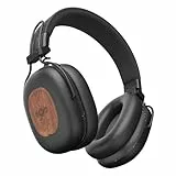 Marley House of Positive Vibration Rebel kabellose Bluetooth Kopfhörer - Over-Ear Wireless ANC mit adaptivem Noise Cancelling, 130 Std. Akku, IPX5, 40mm-Treiber, nachhaltige Materialien, Black