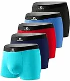 GLESTORE Unterhosen Männer Boxershorts Herren Modal Unterwäsche 5er Pack Multicolor XL