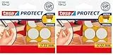 tesa Protect Filzgleiter, rund, Ø22mm, weiß, 12 Stück (Packung mit 2)