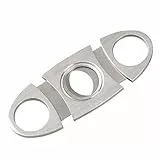 Vicloon Silber Edelstahl Zigarrenabschneider, Zigarren Schneider Zigarren Cutter, Doppelte Klinge Schere, Zigarrenschneider für die meisten Größe Von Zigarren