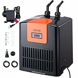 VEVOR 200L Aquarium Wasserkühler/Heizgerät mit Hochdurchfluss-Wasserpumpe, Kompressor, Titan-Verdampfer, komplettes Zubehör, schnelle Kühlung für Aquarium, Axolotl, Korallenriff