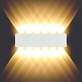 BELLALICHT 12W LED Wandleuchte Innen - Aluminium Up Down Spotlicht Wandlichter Wandlampe, IP54 Wasserdicht für Wohnzimmer Schlafzimmer Flur Treppe Warmweiß