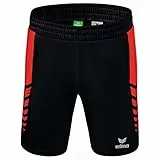 Erima Herren Six Wings Kurze Short (1152210), schwarz/rot, L