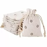 G2PLUS Jutesäckchen 20 Stück Kleine Leinensäckchen-9x12 cm Leinen-Säckchen-Taschen Schmuckbeutel mit Kordelzug lavendel beutel für Schmuck DIY Handwerk Hochzeit Party Weihnachte