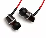 Symphonized XTC Premium IN Ear KOPFHÖRER Ohrhörer mit edlem Holz und Mikrofon - Geräuschisolierende Ohrstöpsel für Zuhause und unterwegs, perfekt beim Musikhören oder Sport (Rot)