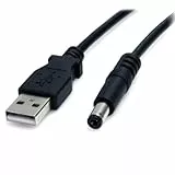 StarTech.com USB 2.0 auf Hohlstecker Typ N Kabel - USB A DC 5V 5,5mm Stecker Stromkabel Stecker 2m