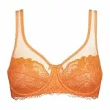 DIM Femme - BH Generous Essentiel x1 | Mit Bügeln | Komfortabler Halt | Transparente Spitze & Tüll Mandarine 80E