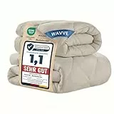 WAVVE Bettdecke 135x200 cm 2 teilig Inklusive Ganzjahresdecke 300gsm + Sommerdecke 150gsm ＝ Winterdecke 450gsm, Steppdecke Mikrofaser Beige