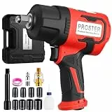 Proster 1/2 Zoll Pneumatischer Schlagschrauber - Hochleistung Dual-Hammer 1600 ft-lb Drehmoment 8500 U/min Leicht & Ergonomisch CR-V Steckschlüsselsatz für Auto-Reparatur & Werkstatt