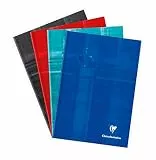 Clairefontaine 9516 C - Kladde / Notizbuch / Schulheft mit Hardcover DIN A5 14,8x21 cm, 96 Blatt liniert 90g, robust und strapazierfähig, farbig sortiert, 1 Stück