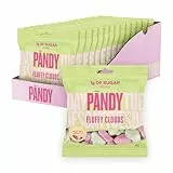PÄNDY Fluffy Clouds Zuckerfreie Süßigkeiten Bonbons Gummibärchen ohne Zucker süßigkeiten großpackunge box zuckerfrei gummibärchen Fruchtgummis Low Carb Großpackung nur 1 g Zucker 14 x 50 g