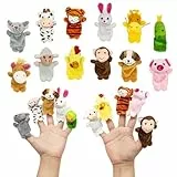 Wondora 12 Stück Fingerpuppen, Fingerpuppen für Kinder, Finger Plüschtier Kinder, Kleine Tier Fingerpuppe, Mini Kuscheltier, für Kindergeburtstagsgeschenke, Partygeschenke, Halloween(A)