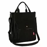 Cord Tasche Damen,Cord Umhängetasche Schultertasche Damen Shopper Lässige Tote Stofftasche für täglichen Gebrauch in Uni,Büro,Schule,Reisen & Einkaufen
