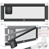 KESSER® Bettgitter 180cm Bettschutzgitter Kinderbettgitter für Kinder Babybettgitter Klappbar, Kinderbett Kinderbettschutzgitter Rausfallschutz, Bett & Elternbett hoch: 72 bis 96cm + Tasche Dunkelgrau