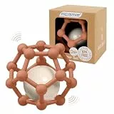 MCGMITT Baby Spielzeug - Rassel Beißring für Babys 3-12 Monate Greifling und Beißring Baby als Zahnungshilfe BPA-frei Silikon Sensorik Spielzeug Geschenk für Babys Geschenk (Caramel)