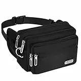 Flintronic Gürteltasche für Damen und Herren, wasserdichte Bauchtasche, mit 5 Reißverschlusstaschen, für Spaziergänge mit Hunden, Wandern, Laufen, Reisen und Urlaub