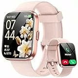 Smartwatch Damen mit Telefonfunktion/Whatsapp, 1.85' Smart Watch Fitness Tracker mit Herzfrequenz/Schlafmonitor, 10 Tage Akku, 120+ Sportmodi 3ATM Wasserdicht Fitnessuhr Damen für Samsung/Android/iOS