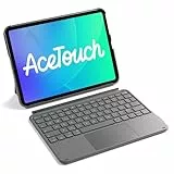 Inateck Hülle mit Tastatur Ultraleichte für iPad 11 (A16 2025)/10 Gen,iPad Air 11' M4/M3/M2 (2026/2025/2024),Air 5/4,Pro 11 4/3/2/1,Abnehmbar, mit Touchpad, QWERTZ, AceTouch KB04122