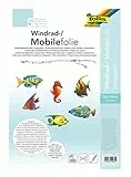 folia 440230/5 - Mobilefolie, Windradfolie, PVC, transparent, 0,4 mm, 23 x 33 cm, 5 Bogen - zum Basteln von Mobiles oder Windrädern