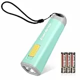 EverBrite LED Taschenlampe klein hellgrün, Taschenlampe Kunststoff 1 W mit 3 AAA Batterien