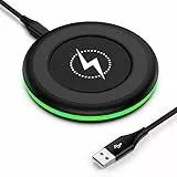 15W Fast Wireless Charger Kabelloses Ladepad für Samsung Galaxy S25 Ultra/S24 FE/S23/S22/S21/S20, Google Pixel 10 Pro/10/9 Pro/9a/9/8/7, Induktive Ladestation Induktions Ladegerät für iPhone 17/16/15
