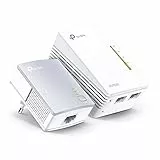 TP-Link WLAN Powerline Adapter Set TL-WPA4220 KIT(600Mbit/s, WLAN 300Mbit/s, Wi-Fi Clone, Fast-Ethernet-LAN, Plug&Play, Kompatibel mit Allen HomePlug AV/AV2 Powerline Adaptern)