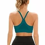 Sport-BH für Damen, Y-Cross-Back, gepolsterter Träger-Sport-BH, mittelstarker Halt, Workout-Yoga-BH mit abnehmbaren Körbchen