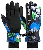 POPUBABI Handschuhe Kinder Wasserdicht Skihandschuhe Kinder Winter Fahrradhandschuhe Kinder Sport Laufhandschuhe für Klttern Snowboard Skifahren Radfahren Wandern