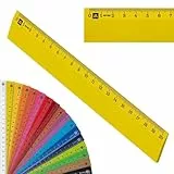 Metrie™ Lineal 20 cm – Holzlineal | Gelb | Klein & Handlich | Für Grundschule, Schule & Büro, Zeichnen, Handwerker, DIY | Hergestellt In Der EU | 1 Stück | SCHOLAR