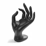 LUOEM Hand Schmuckständer, OK Dekohand Schmuckhalter Ringhalter für Schmuck Aufbewahrung (schwarzes Harz)