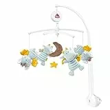 Fehn Musik Mobile Little Castle - Baby Einschlafhilfe Musikspielzeug mit süßen Tieren - Babymobile Spieluhr Melodie 'Mozarts Wiegenlied' - Musikmobile Babybett Spielzeug für Babys von 0–5 Monaten