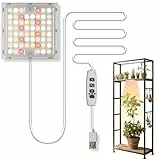 Pflanzenlampe LED Vollspektrum Wasserdicht,Pflanzenlicht für Zimmerpflanzen mit Auto-Timer 3/9/12H, Tageslichtlampe Wachstumslampe für Pflanzen,60LED Grow Lampe Blüte(1 Schalter→1 Leuchten)