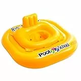 Intex 56587EU - Schwimmring mit Sitz Pool School Quadratisch, Vinyl, Gelb, 79x79 cm