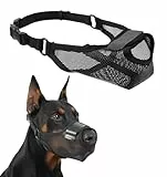 Maulkorb Mittlere Hunde, Maulkorb Hund Leichter Netzmaulkorb Verstellbar mit Sicherheitsgurt, Atmungsaktiv für Spaziergänge, Tierarzt & Training, Beiß- und Leck-Schutz