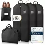 Bruce.® 3x Kleidersack Kurz 120x60 cm inkl. 1x Schuhbeutel – 120 GSM Hochwertige Kleiderhülle für Anzug, Blazer, Kostüm & Kleid – Anzugtasche für Reisen & Aufbewahrung - Kleidersäcke herren - Schwarz