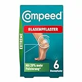 Compeed Blasenpflaster Extreme – Hydrokolloid-Pflaster für extra starken Schutz bei Blasen an den Fersen, 6 Pflaster