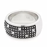 Leonardo Jewels Damen-Ring Stelletta edelstahl Glas schwarz Gr. 57 (18.1) - 015699