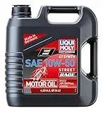 LIQUI MOLY Motorbike 4T Synth 10W-50 Street Race | 4 L | Motorrad 4-Takt-Öl | Art.-Nr.: 1686, Schwarz