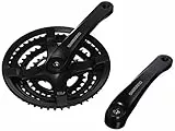 SHIMANO Unisex Tourney Kurbel 170 Mm 48 / 38 28 Zähne Mit Kettenschutzring Alu-kettenradgarnitur, Schwarz, L EU