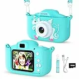 Kinder Kamera, 2.0”Display Digitalkamera,Geschenke für 3 4 5 6 8 7 9 10 11 12Jahre Jungen und mädchen, 1080P HD Anti-Drop Fotoapparat Kinder für Geburtstagsgeschenk Weihnachten Spielzeug (Limette)