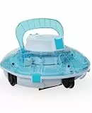 WINNY POOL CLEANER Winny 200 Poolroboter, Poolsauger kabellos mit Akku, 80 Min. Laufzeit, für Aufstellpools bis 60 m², Doppelfiltration, Automatisches Parken, Kompakt Leicht(Transparentes Blau)