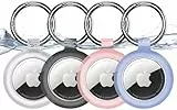 Inesore Case for Apple AirTag, Transparent Waterproof Keychain & Carbon Fibre Look, Scratch Resistant Luggage Tag and Keychain (Multicolour)