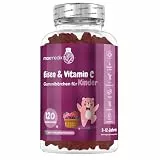 Eisen Vitamin C für Kinder - 120 vegane Eisen Gummibärchen - 7 mg Iron & 10 mg Vitamin C - 4 Monate Vorrat mit Natürlicher Beerengeschmack - 1 Iron Gummy pro Tag - Von 3 bis 12 Jahren - maxmedix