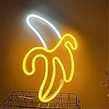 ENUOLI Banana Neonlicht LED Neonschild Wand Neonlicht für Wohnkultur Batterie & USB betrieben Neon Nachtlicht Neonlicht Zeichen Leuchtschild für Kinder Schlafzimmer Party Weihnachten Hochzeit