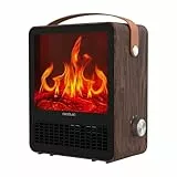 Cecotec Keramik-Heizlüfter für den Tisch mit niedrigem Verbrauch – ReadyWarm 1500 Ceramic Flames. 1500 W, Flammeneffekt-Licht, regulierbares Thermostat, 2 Modi, dreifaches Sicherheitssystem, für 15 m²