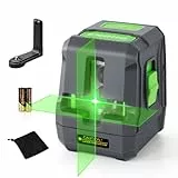 Kreuzlinienlaser Grün, ENVENTOR EN011G Selbstnivellierend Linienlaser 25m ± 0,3mm/m, Vertikale/Horizontale Laser, IP54 Staub & Wasserschutz mit Magnethalterung 360°, Schutztasche & 2 * AA Batterien
